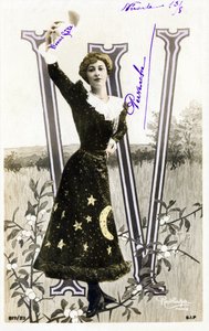 W: Liane De Pougy, danseres en courtisane uit de Belle Epoque - alfabet in ansichtkaart