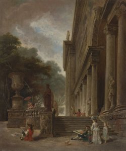 Zuilenhal en tuinen van het Medici Paleis