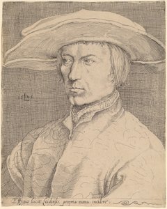 Zelfportret door Style of Lucas van Leyden after Albrecht Dürer