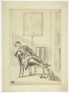 De vermoeide sporter door Style of William Hogarth