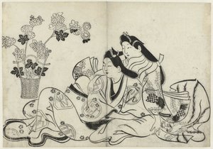 Erotische voorstelling door Sugimura Jihei (attributed to)