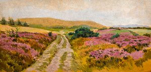 Landschap met heide door Sunderland Rollison