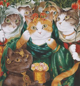 Illustratie uit Cats Galore! A Compendium of Cultured Cats (pub. 2015)