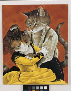 Illustratie uit Cats Galore! A Compendium of Cultured Cats (pub. 2015)