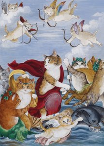 Illustratie uit Cats Galore! A Compendium of Cultured Cats door Susan Herbert