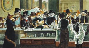 Illustratie uit Cats Galore! A Compendium of Cultured Cats door Susan Herbert