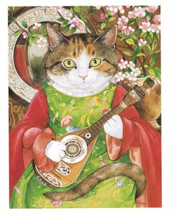 Illustratie uit Pre-Raphaelite Cats (pub. 1999)