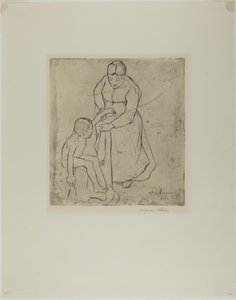 Grootmoeder en kind door Suzanne Valadon