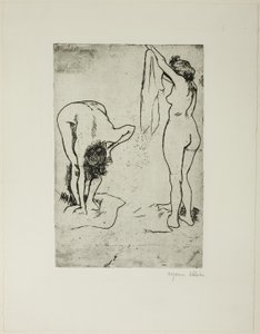 Twee vrouwen die zich afdrogen door Suzanne Valadon