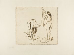 Twee Vrouwen Die Zich Afdrogen door Suzanne Valadon