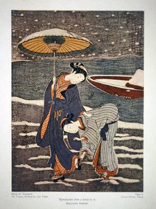 Handelsadvertentie voor de Toppan Printing Co. Ltd. Tokyo door Suzuki (after) Harunobu