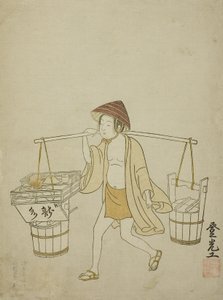Een Waterverkoper, 1765 door Suzuki Harunobu