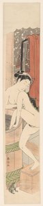 Badende vrouw door Suzuki Harunobu