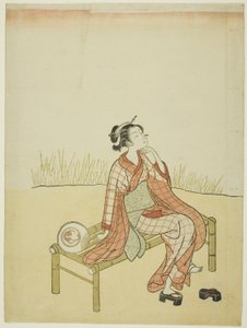 Bij de stroom door Suzuki Harunobu