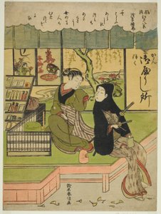 Opklaring bij Asakusa, uit de serie "Acht modieuze uitzichten van Edo" door Suzuki Harunobu