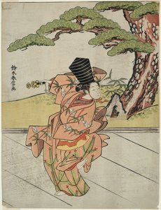 Vrouwelijke Sanbaso Danseres door Suzuki Harunobu