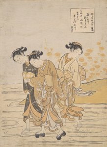 Juweelrivier bij Ide Ide no Tamagawa, ca. 1768 door Suzuki Harunobu