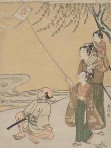 Vliegeren, ca. 1766 door Suzuki Harunobu