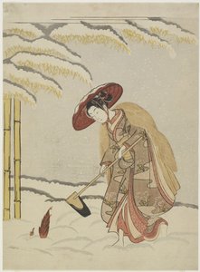 Mitate van Meng Zong, een van de vierentwintig voorbeelden van kinderlijke vroomheid, na 1765 door Suzuki Harunobu
