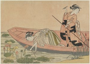 Mitate van Zhou Maoshu, na 1765 (kleur houtsnede)