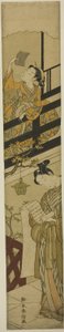 Parodie op Act VII van "De Schatkamer van Loyale Retainers (Chushingura)" door Suzuki Harunobu