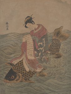 Parodie van een Chinese onsterfelijke door Suzuki Harunobu