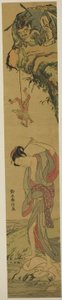 Shoki verliefd door Suzuki Harunobu