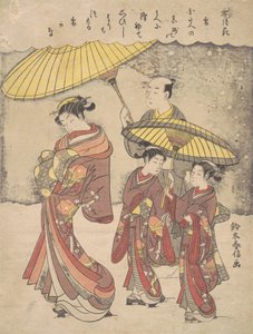 Sneeuw, ca. 1769 door Suzuki Harunobu