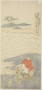 Sugawara Michizane gaat in ballingschap door Suzuki Harunobu