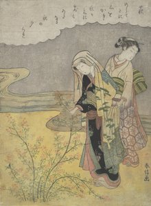 De Bush Clover Hagi, ca. 1766 door Suzuki Harunobu