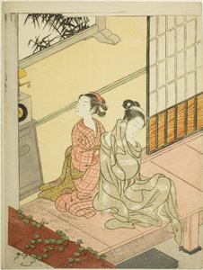 De Avondklok van de Klok (Tokei no bansho), uit de serie "Acht Zichten van de Salon (Zashiki hakkei)"