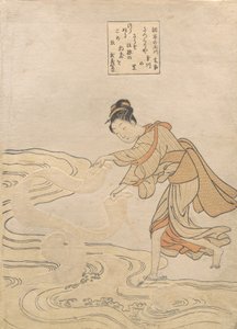 De Juweelrivier bij Chofu Chofu no Tamagawa, ca. 1768 door Suzuki Harunobu