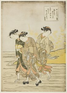 De Juweelrivier bij Ide, uit een ongetitelde serie van Zes Juweelrivieren door Suzuki Harunobu