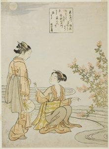 De Juweelrivier van Bosklavers (Hagi no Tamagawa), uit een ongetitelde serie van Zes Juweelrivieren door Suzuki Harunobu