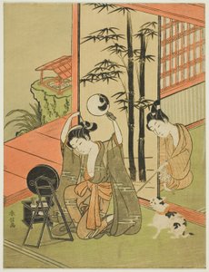 Haar Voet Kietelen door Suzuki Harunobu