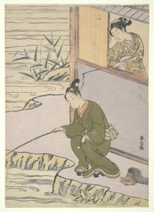 De Visser Kietelen door Suzuki Harunobu
