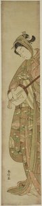 Vrouw die de Shamisen speelt