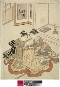 Jonge vrouwen spelen kat-en-muis, ca. 1767-68