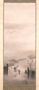 Yoshiwara en Shinagawa door Suzuki Kiitsu