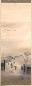 Yoshiwara en Shinagawa, Edo Periode door Suzuki Kiitsu