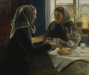 Twee vrouwen die koffie drinken door Sven Jorgensen