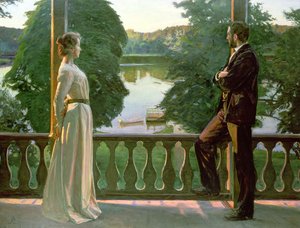 Noordse zomeravond door Sven Richard Bergh