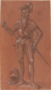 Een man in harnas door Swiss 16th Century