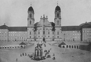 Einsiedeln, Voorgevel van het Klooster door Swiss Photographer