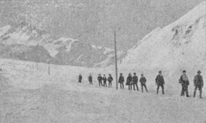 Oversteek van de Grote Sint-Bernard in de winter
