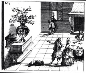 Vogelzang Muzikale Boom, gepubliceerd ca. 1670 door Swiss School
