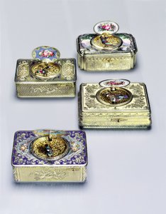Collectie van zingende-vogel dozen door Swiss School