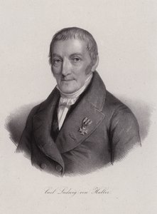 Karl Ludwig von Haller, Zwitsers jurist (gravure) door Swiss School