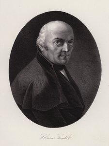 Salomon Landolt, Zwitserse politicus (gravure) door Swiss School
