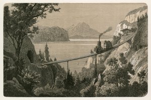 De Rigi-spoorweg, richting de Pilatusberg